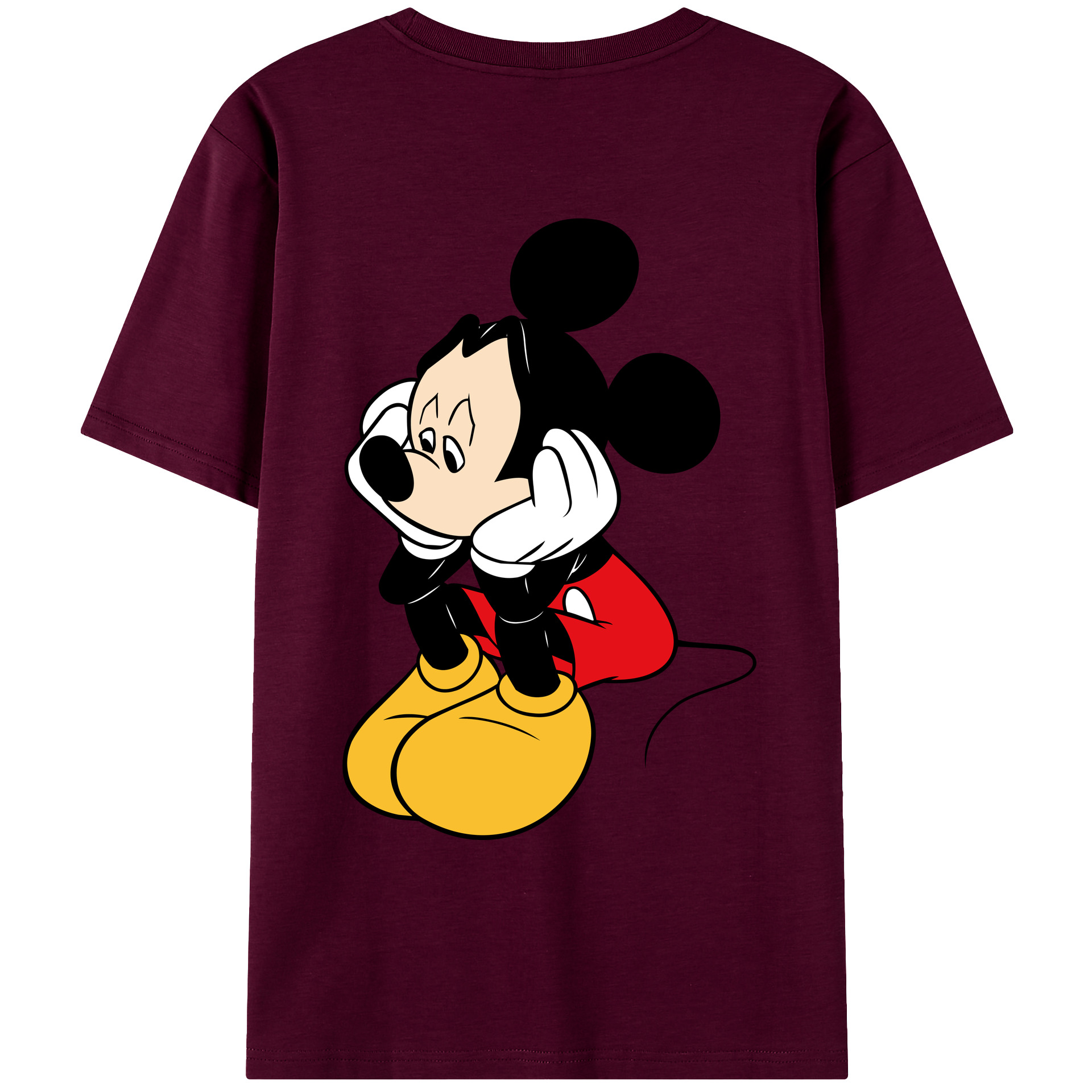 （画像用） ミッキーマウス Mickey Mouse レディース半袖Tシャツ(バックプリント)